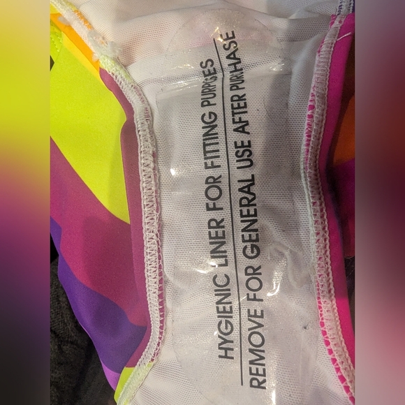 Torrid Wireless Pink Tankini Top & Multi Striped Bottoms Size 10/12  0x D/DD - Picture 7 of 15